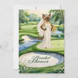 GOLF BRAUTPARTY für Cat Lover Golfer Einladung