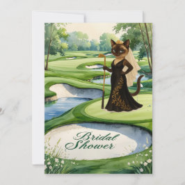 GOLF BRAUTPARTY für Cat Lover Golfer Einladung