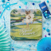 GOLF BRAUTPARTY für Cat Lover Golfer Pappteller (Party)