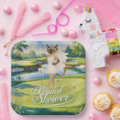 GOLF BRAUTPARTY für Cat Lover Golfer Pappteller (Party)