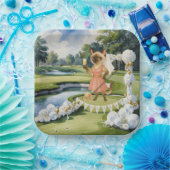GOLF BRAUTPARTY für Cat Lover Golfer Pappteller (Party)