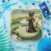GOLF BRAUTPARTY für Cat Lover Golfer Pappteller (Party)