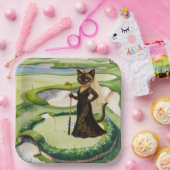 GOLF BRAUTPARTY für Cat Lover Golfer Pappteller (Party)