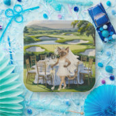 GOLF BRAUTPARTY für Cat Lover Golfer Pappteller (Party)