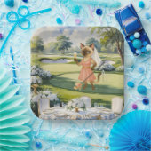 GOLF BRAUTPARTY für Cat Lover Golfer Pappteller (Party)