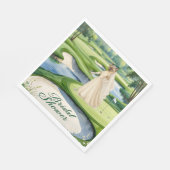 GOLF BRAUTPARTY für Cat Lover Golfer Serviette (Ecke)