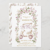 Golf Brautparty Letztes Swing Einladung (Vorne/Hinten)