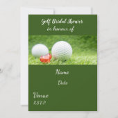 Golf Brautparty mit Golfball Einladung (Vorderseite)