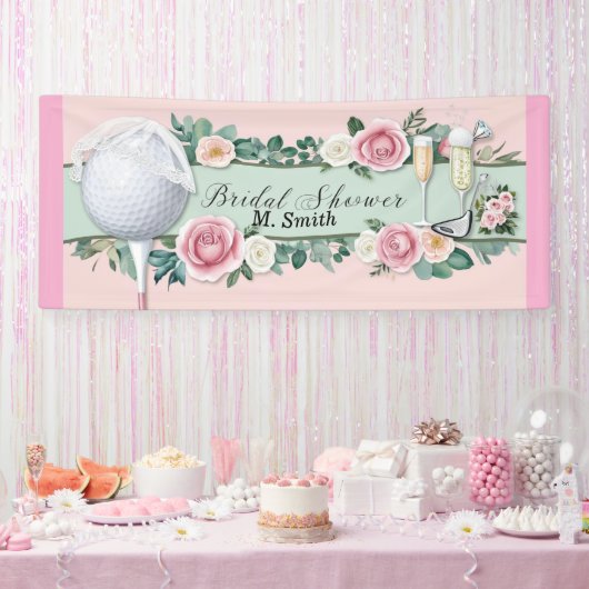 Golf Brautparty mit Golfball für Bride Golfer Banner (Party)