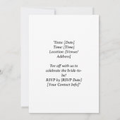 Golf Brautparty mit Golfball Save the Date Einladung (Rückseite)