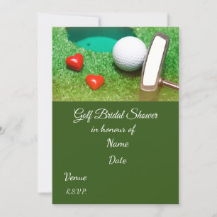 Golf Brautparty mit Golfball Save the Date Einladung