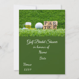 Golf Brautparty mit Golfball Save the Date Einladung
