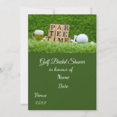 Golf Brautparty mit Golfball Save the Date Einladung (Vorderseite)