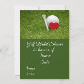 Golf Brautparty mit Golfball Save the Date Einladung (Vorderseite)