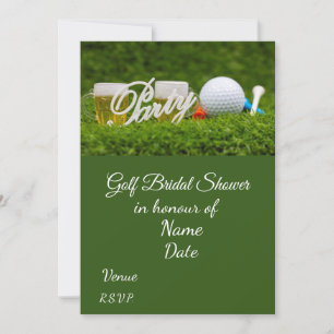 Golf Brautparty mit Golfball Save the Date Einladung