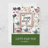 Golf-Brautparty zum Thema Golf Einladung (Vorderseite)