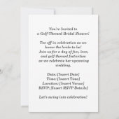 Golf-Brautparty zum Thema Golf Einladung (Rückseite)