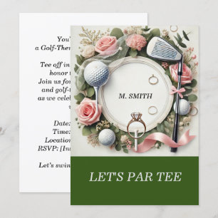 Golf-Brautparty zum Thema Golf Einladung
