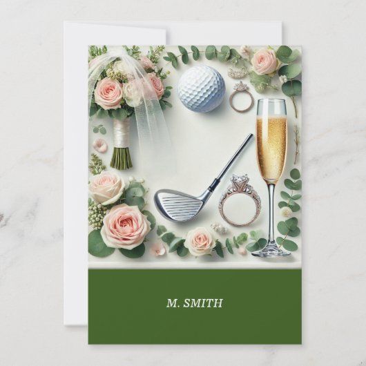 Golf-Brautparty zum Thema Golf Einladung (Vorderseite)