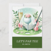 Golf-Brautparty zum Thema Golf Einladung (Vorderseite)