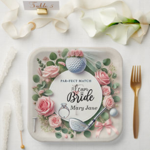 Golf-Brautparty zum Thema Golf Pappteller