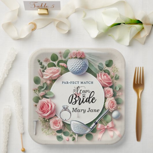 Golf-Brautparty zum Thema Golf Pappteller (Hochzeit)