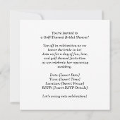 Golf-Brautparty zum Thema Golf Save The Date (Rückseite)