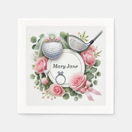Golf-Brautparty zum Thema Golf Serviette