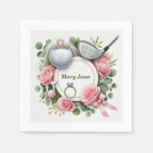 Golf-Brautparty zum Thema Golf Serviette