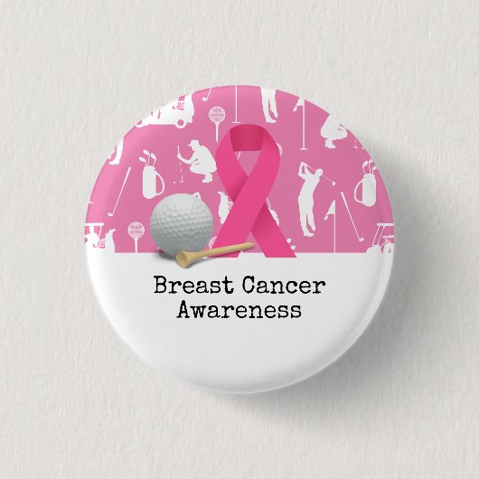 Golf Breast Cancer Awareness for golfer Button (Vorderseite)