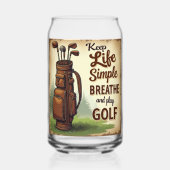 Golf Breathe und Golf spielen Dosenglas (Rückseite)