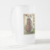 Golf Breathe und Golf spielen Mattglas Bierglas (Vorderseite Links)