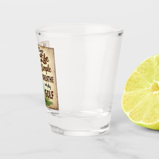 Golf Breathe und Golf spielen Schnapsglas (Rechts)