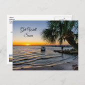 Golf Breeze Florida Sunset Get Well Postcard Postkarte (Vorne/Hinten)
