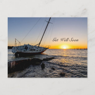 Golf Breeze Sailboat und Jetty Sunset gut machen Postkarte