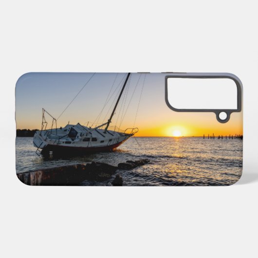 Golf Breeze Sailboat und Jetty Sunset Samsung Samsung Galaxy Hülle (Rückseite (Horizontal))