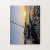 Golf Breeze Segelboot und Jetty Sunset Puzzle (Vertikal)
