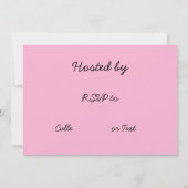 Golf Bridal Dusche Einladung Golfball und Rose (Rückseite)