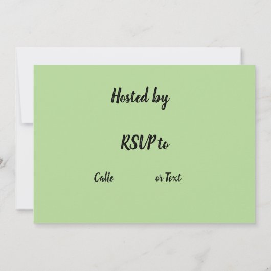 Golf Bridal Dusche Einladung mit Golfball (Rückseite)