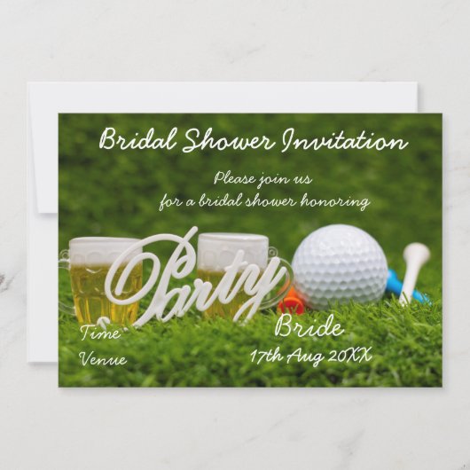 Golf Bridal Dusche Einladung zum Golfer Party (Vorderseite)