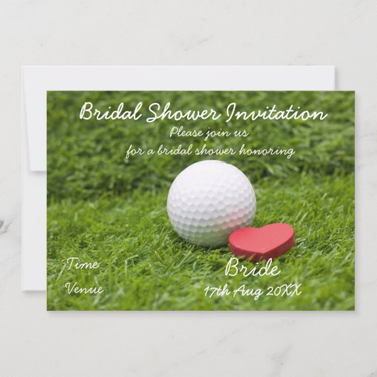 Golf Bridal Dusche Einladung zum Golfer Party (Vorderseite)