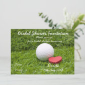 Golf Bridal Dusche Einladung zum Golfer Party (Stehend Vorderseite)