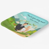 Golf Bride and Groom auf dem Golfplatz Wedding Pappteller (Gewinkelt)