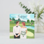 Golf Bride and Groom Hochzeit auf dem Golfplatz (Stehend Vorderseite)