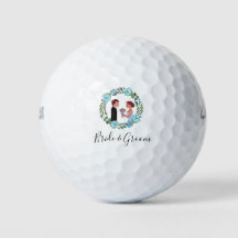 Golf Bride and Groom Hochzeit Golf Balls