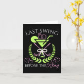 Golf Bride Letzte Swing vor dem Ring Bachelorette Karte (Gelbe Blume)