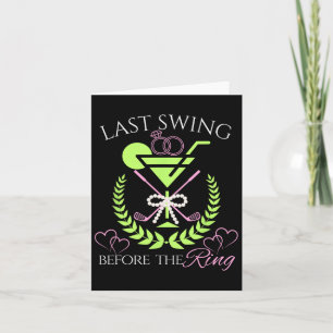 Golf Bride Letzte Swing vor dem Ring Bachelorette Karte