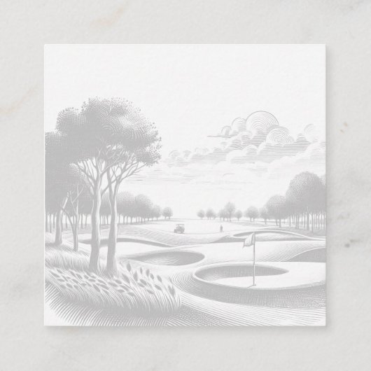 Golf Brides Wedding QR Code Begleitkarte (Rückseite)