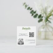 Golf Brides Wedding QR Code Begleitkarte (Stehend Vorderseite)