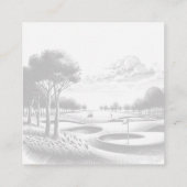 Golf Brides Wedding QR Code Begleitkarte (Rückseite)